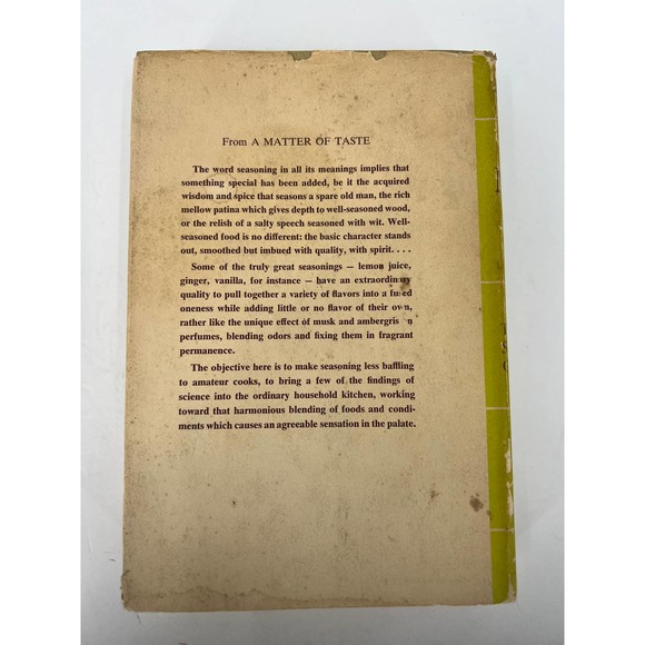 A Matter of Taste The Definitive Seasoning Cookbook by Sylvia Humphrey 1965 VTG - Picture 2 of 13